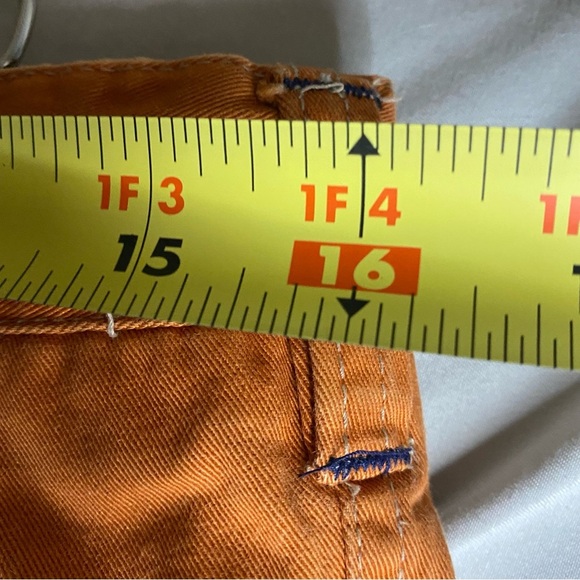 Vintage Cargo Shorts Bugle Boy Size 34 Burnt Orange Baggy 90s Skater Grunge Y2K - Picture 9 of 11